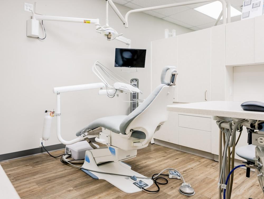 Modern dental surgery room in a London clinic